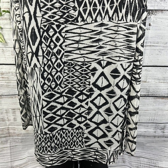 Covington Skirt size Small Black White Sheer Long Maxi Aztec Modest Boho Beach - Picture 7 of 14